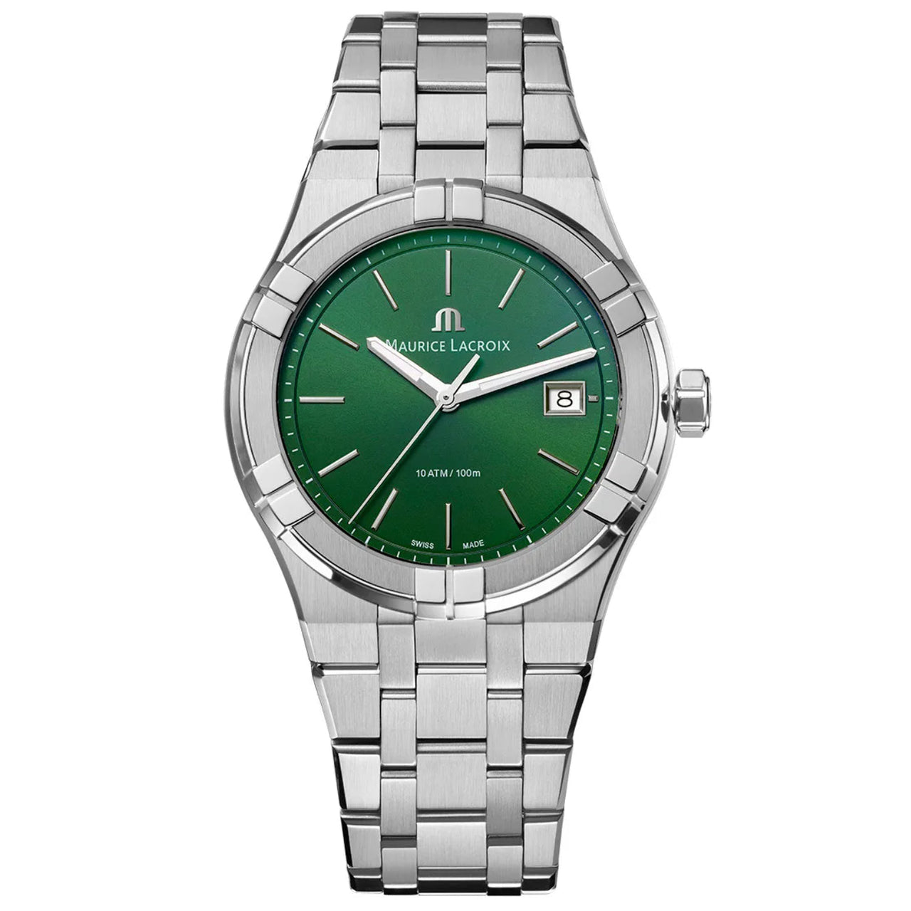 Analogue Watch - Maurice Lacroix Men's Green Aikon Quartz Watch AI1108-SS002-630-1