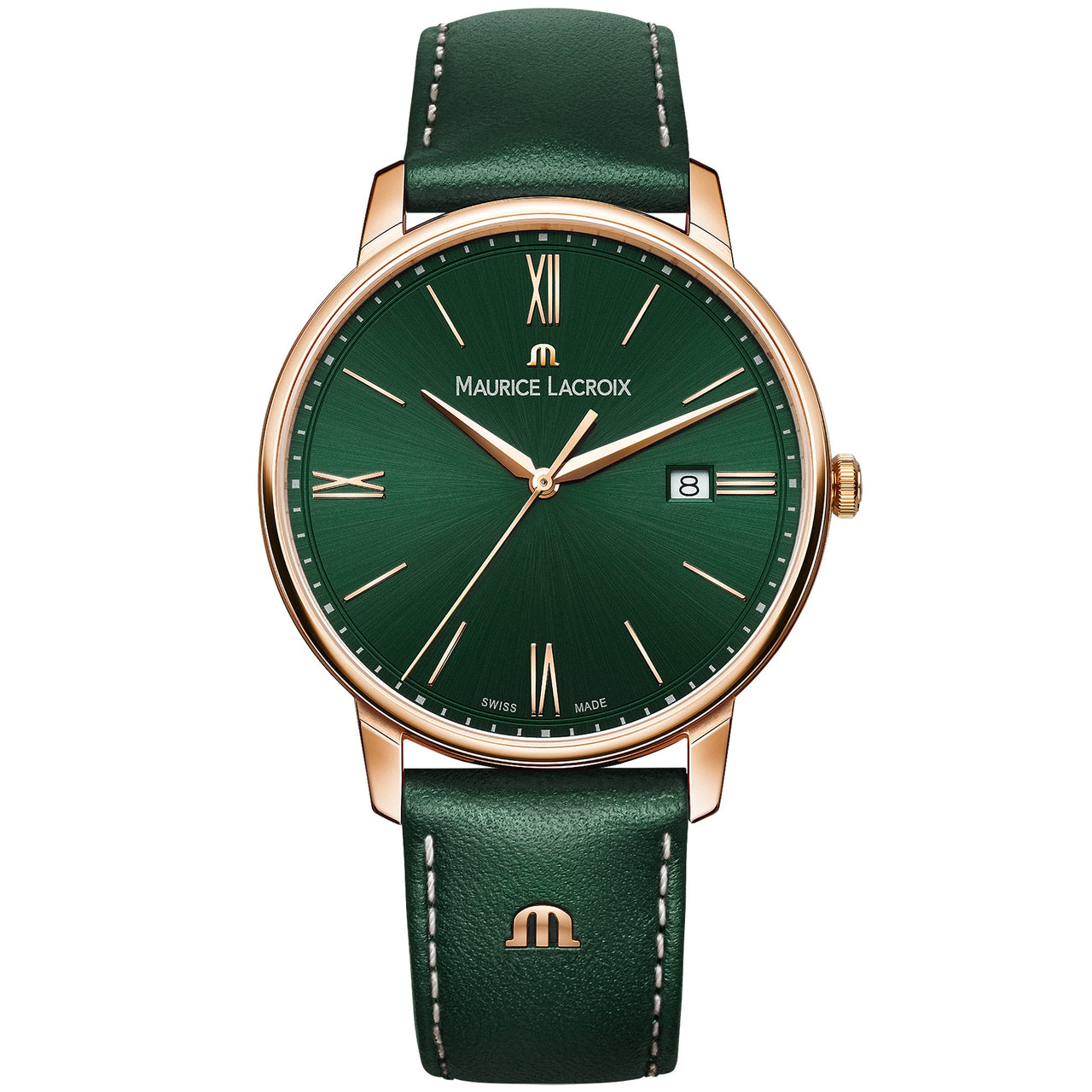 Analogue Watch - Maurice Lacroix Men's Green Eliros Date Quartz Watch EL1118-PVP01-610-1