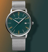 Thumbnail for Analogue Watch - Maurice Lacroix Men's Green Eliros Date Quartz Watch EL1118-SS006-620-1