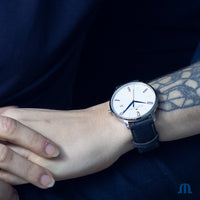 Thumbnail for Analogue Watch - Maurice Lacroix Men's White Eliros Date Quartz Mesh Watch EL1118-SS00E-120-C