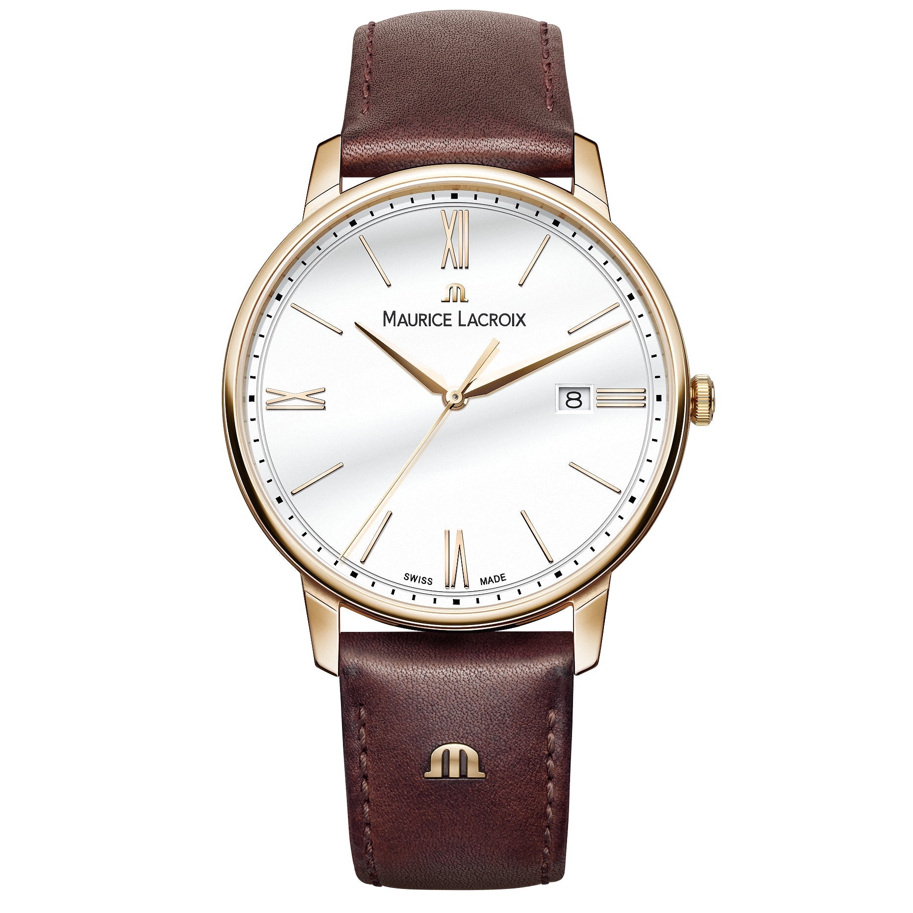 Analogue Watch - Maurice Lacroix Men's White Eliros Date Quartz Watch EL1118-PVP01-112-1