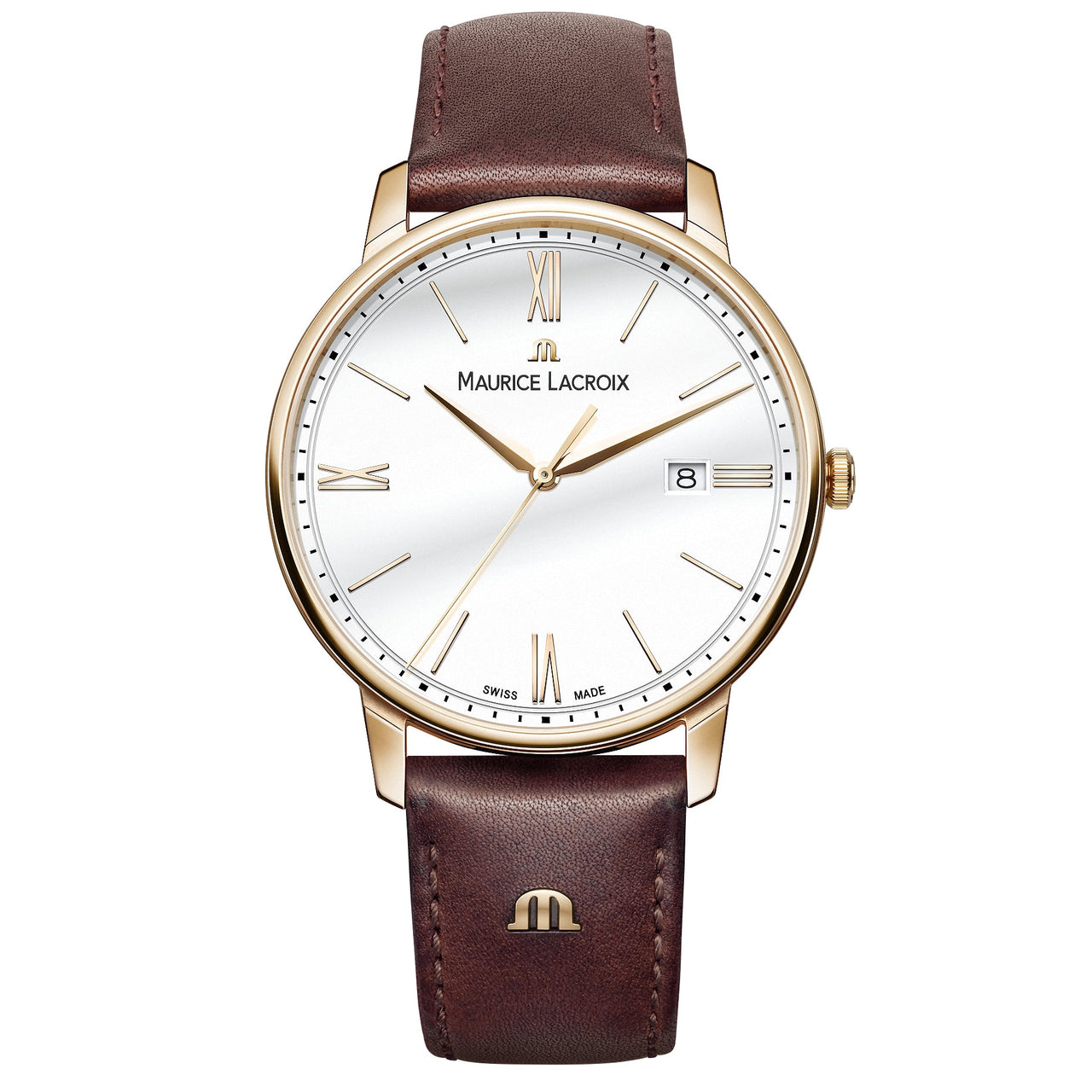 Analogue Watch - Maurice Lacroix Men's White Eliros Date Quartz Watch EL1118-PVP01-112-1