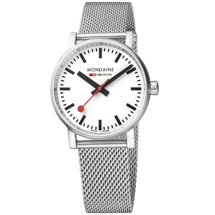 Analogue Watch - Mondaine Evo2 Unisex White Watch MSE.35110.SM