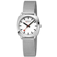 Thumbnail for Analogue Watch - Mondaine Petite Cushion Square Ladies Silver Watch MSL.31110.SM