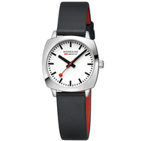 Thumbnail for Analogue Watch - Mondaine Petite Cushion Square Ladies White Watch MSL.31110.LBV