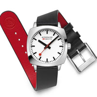 Thumbnail for Analogue Watch - Mondaine Petite Cushion Square Ladies White Watch MSL.31110.LBV