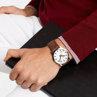 Thumbnail for Analogue Watch - Mondaine Simply Elegant Men's Brown Watch A638.30350.12SBG