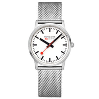 Thumbnail for Analogue Watch - Mondaine Simply Elegant Unisex White Watch A400.30351.16SBZ