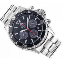 Thumbnail for Analogue Watch - Orient Mako Solar Men's Silver Watch RA-TX0202B10B