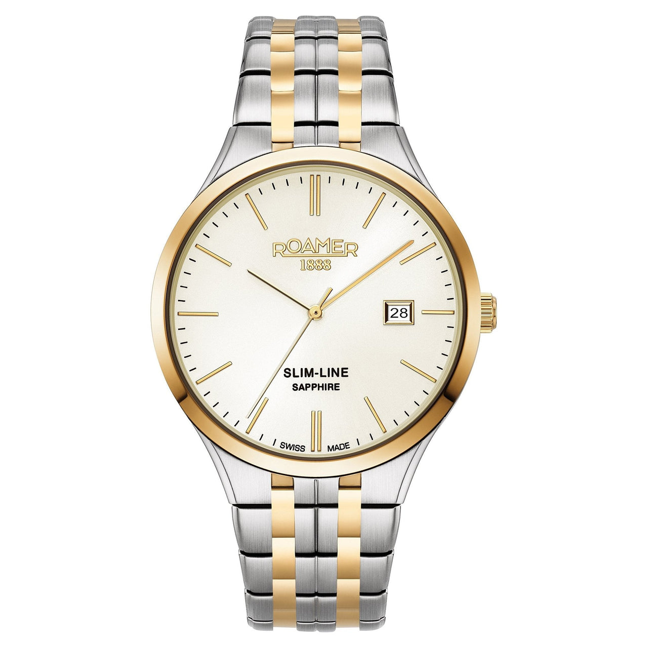 Analogue Watch - Roamer Men's Two Tone Slim-Line Classic Watch 512833 47 35 20