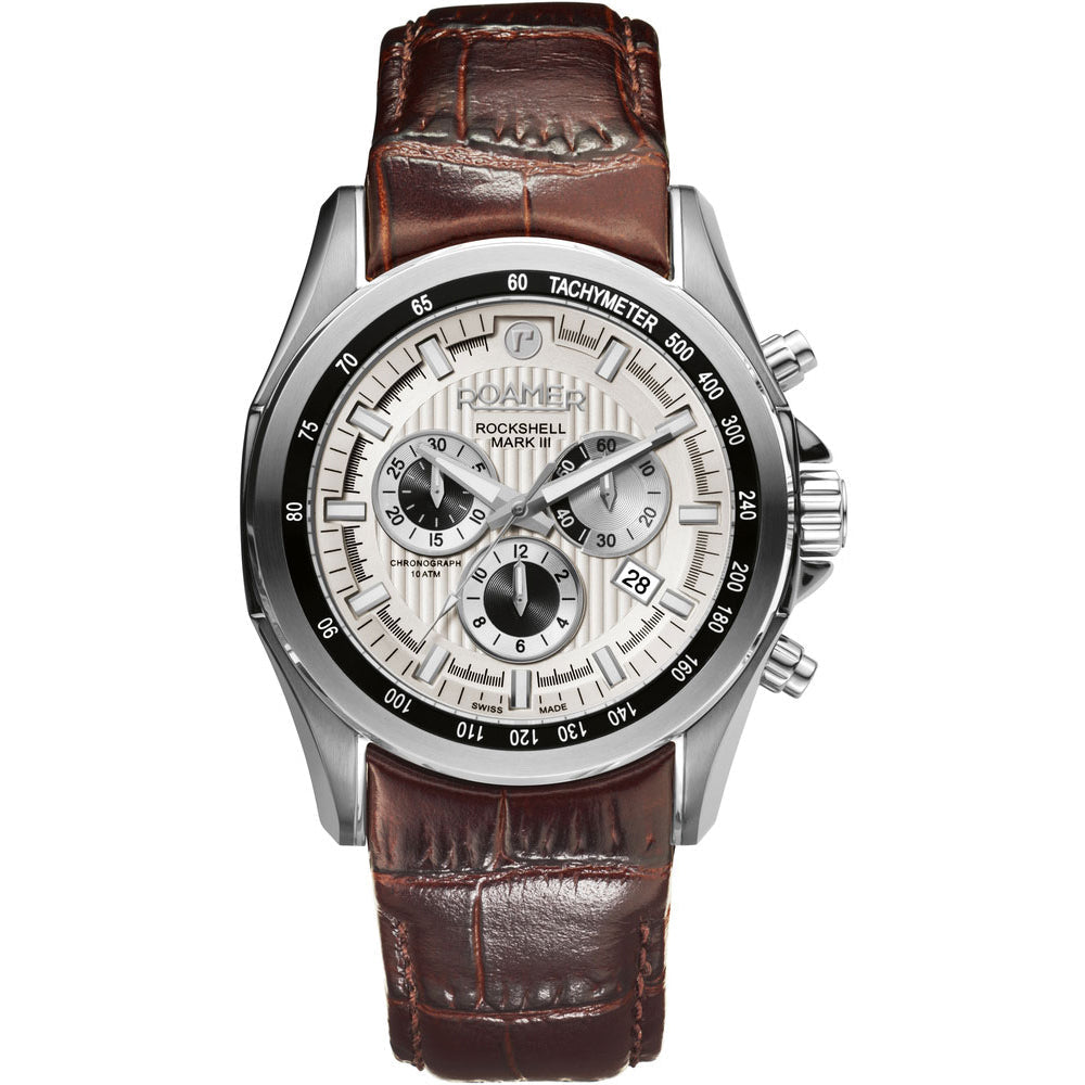 Analogue Watch - Roamer Rockshell Mark III Chrono Men's Brown Watch 220837 41 15 02