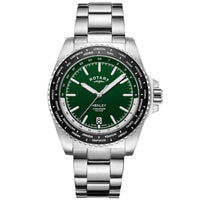 Thumbnail for Analogue Watch - Rotary Henley World Timer Men's Green Watch GB05370/78