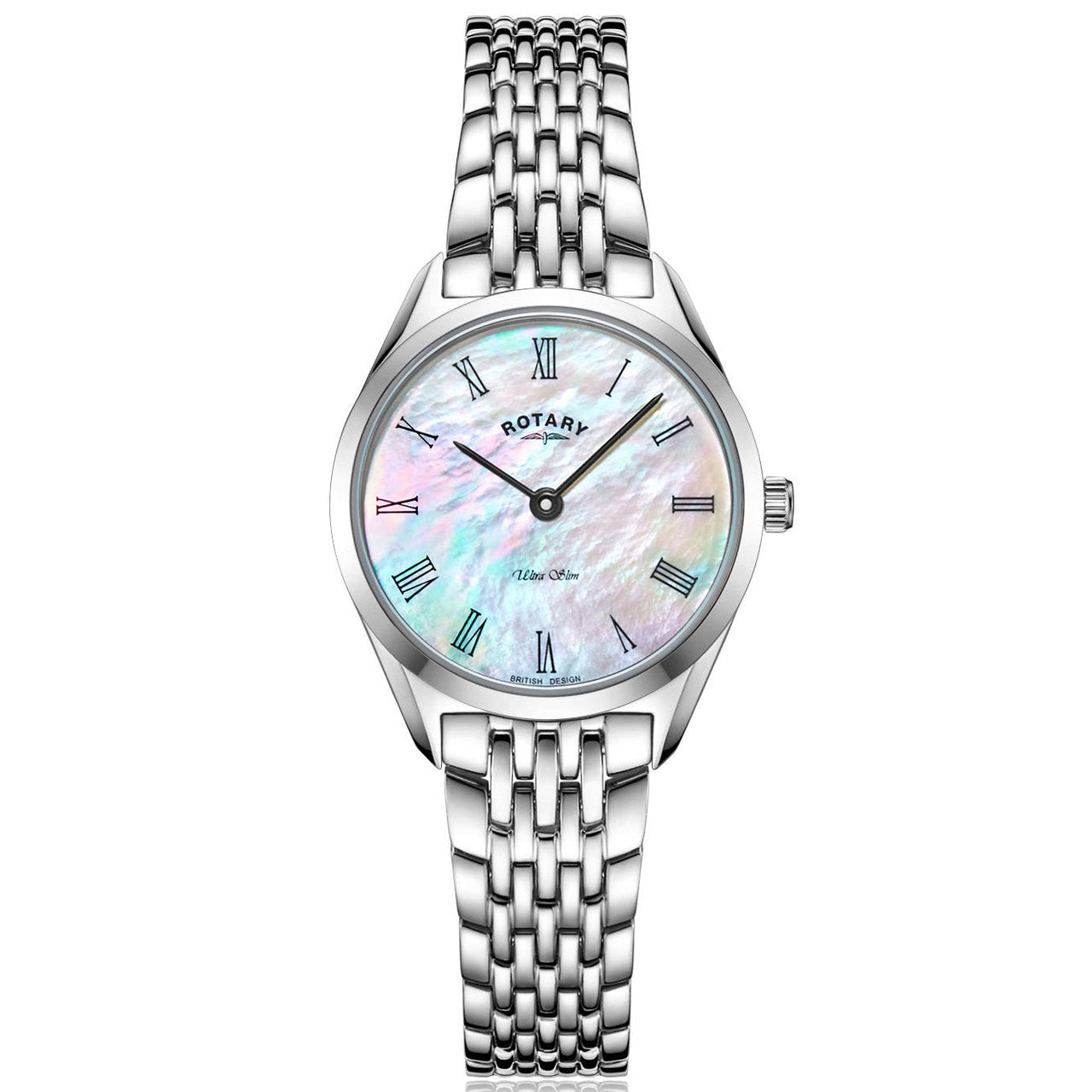 Analogue Watch - Rotary Ultra Slim Ladies Silver Watch LB08010/41