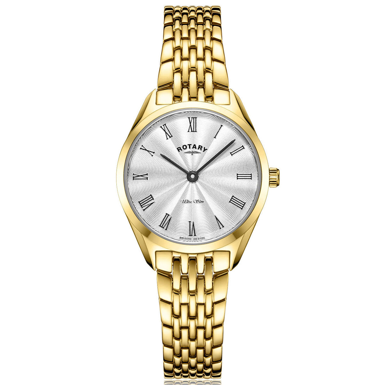 Analogue Watch - Rotary Ultra Slim Ladies Silver Watch LB08013/01