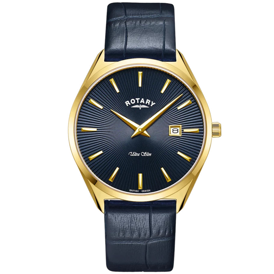 Rotary Ultra Slim Men s Navy Watch GS08013 05 from Watches and Crystals Watches Crystals