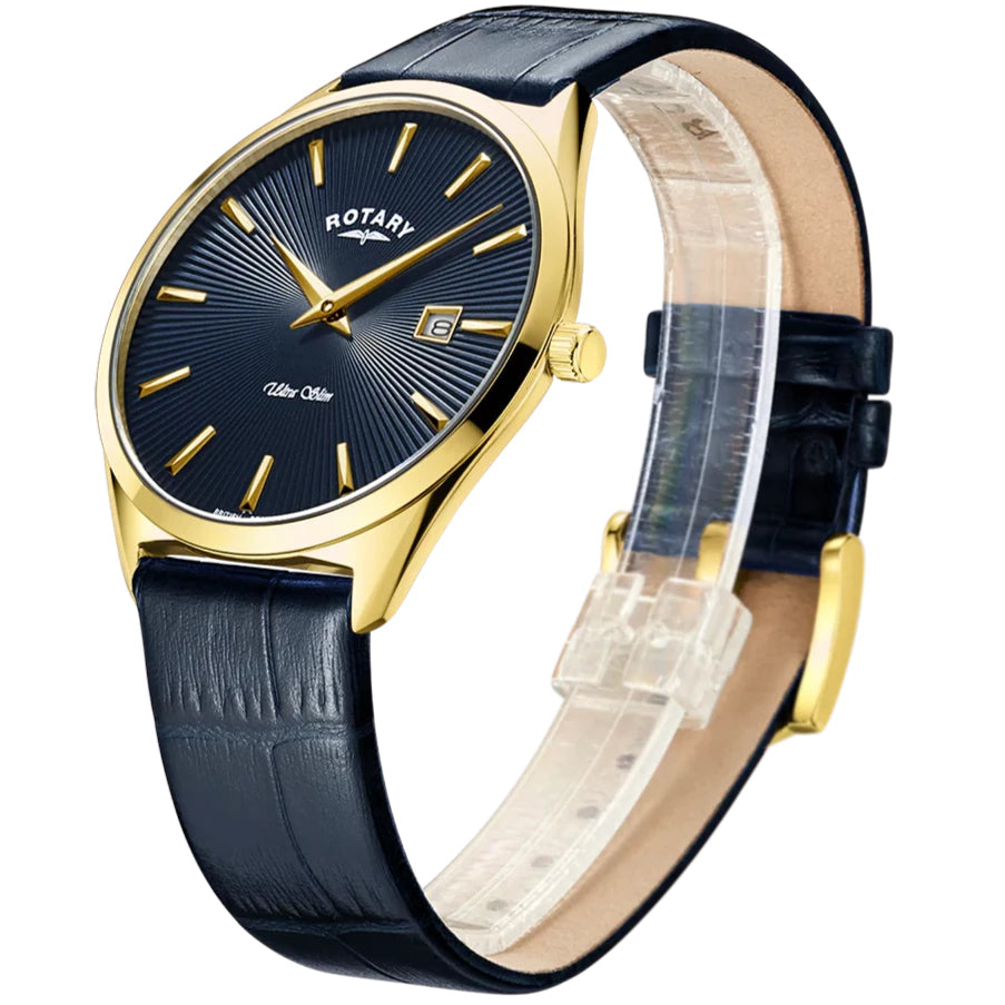 Analogue Watch - Rotary Ultra Slim Men's Navy Watch GS08013/05