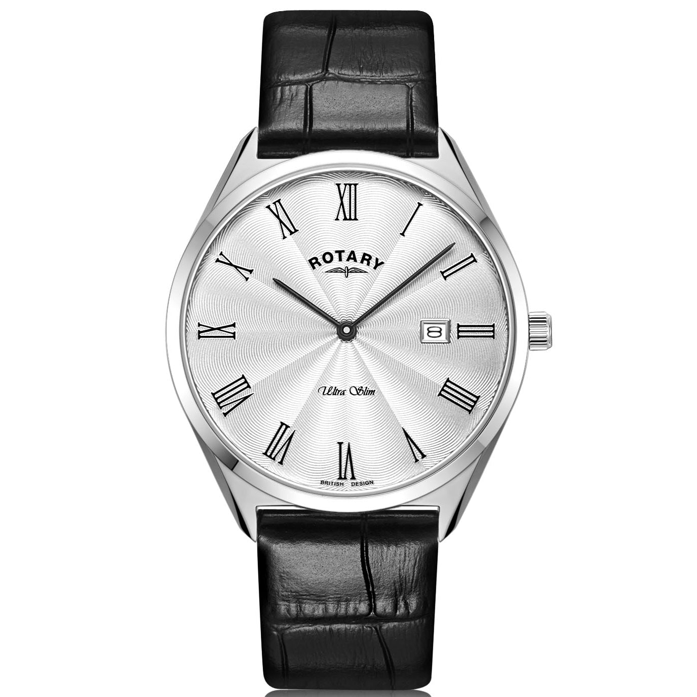 Analogue Watch - Rotary Ultra Slim Men's Silver Watch GS08010/01