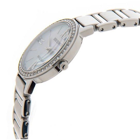 Analogue Watch - Seiko Ladies White Solar Watch SUP431P1