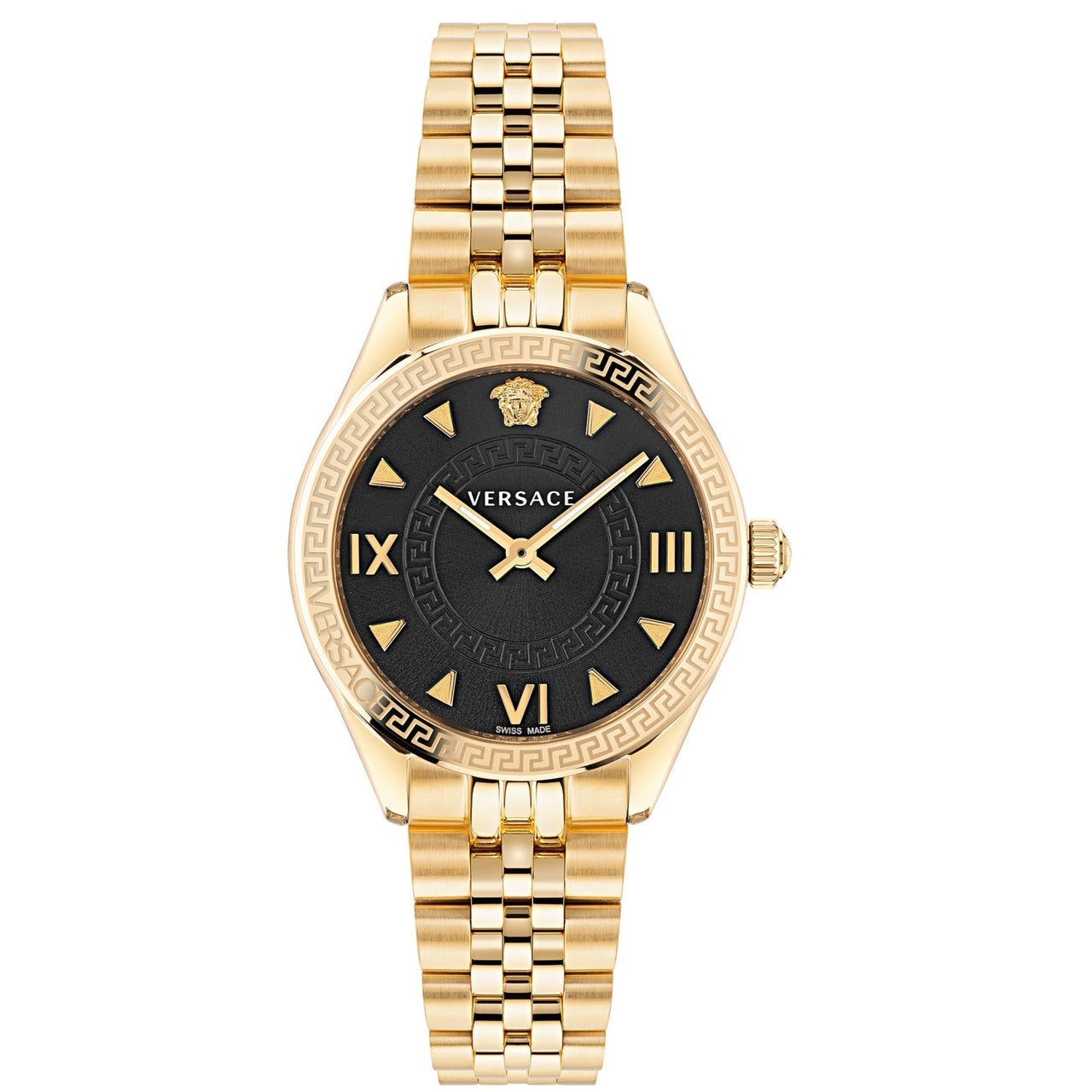 Analogue Watch - Versace Hellenyium Ladies Gold Watch VE2S00622