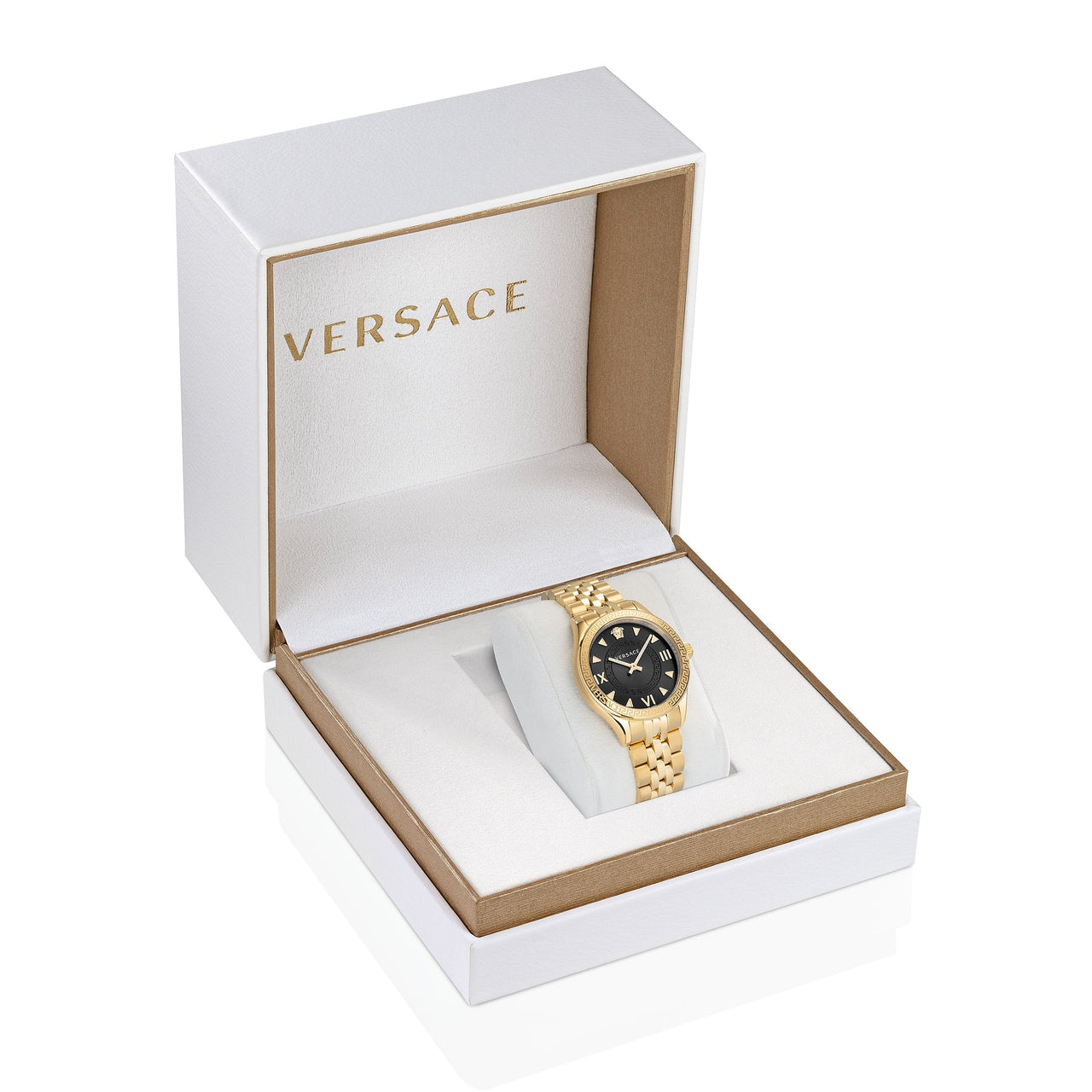 Analogue Watch - Versace Hellenyium Ladies Gold Watch VE2S00622