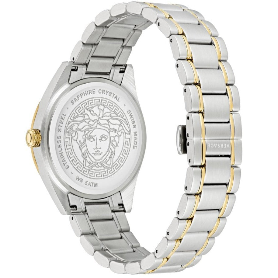 Analogue Watch - Versace V-Code Men's Silver Watch VE6A00523