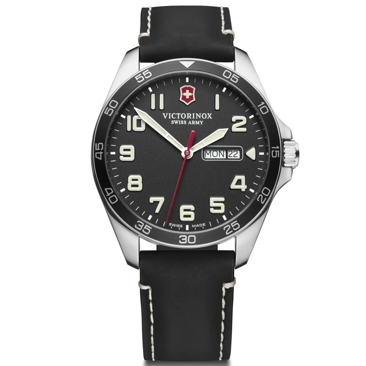 Analogue Watch - Victorinox FieldForce 3H Men's Black Watch 241846