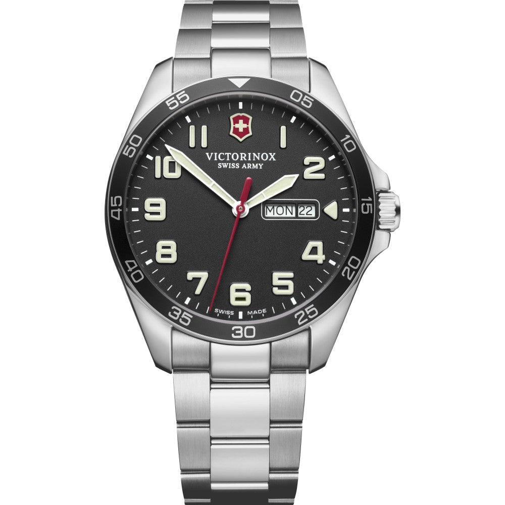 Analogue Watch - Victorinox FieldForce 3H Men's Black Watch 241849