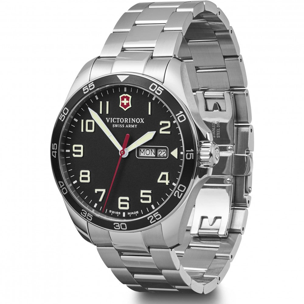 Analogue Watch - Victorinox FieldForce 3H Men's Black Watch 241849