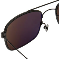 Thumbnail for Ann Demeulemeester Sunglasses Black Titanium 925 Silver with Grey Lenses Category 4 Dark Tint AD46C1SUN - Watches & Crystals