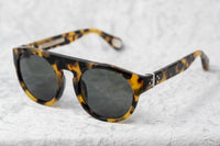 Thumbnail for Ann Demeulemeester Sunglasses Flat Top Tortoise Shell 925 Silver with Grey Lenses Category 3 AD10C2SUN - Watches & Crystals