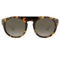Thumbnail for Ann Demeulemeester Sunglasses Flat Top Tortoise Shell 925 Silver with Grey Lenses Category 3 AD10C2SUN - Watches & Crystals