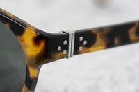 Thumbnail for Ann Demeulemeester Sunglasses Flat Top Tortoise Shell 925 Silver with Grey Lenses Category 3 AD10C2SUN - Watches & Crystals