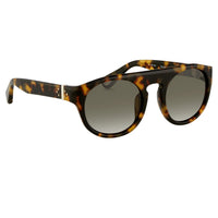 Thumbnail for Ann Demeulemeester Sunglasses Flat Top Tortoise Shell 925 Silver with Grey Lenses Category 3 AD10C2SUN - Watches & Crystals
