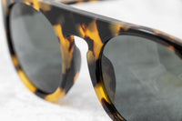 Thumbnail for Ann Demeulemeester Sunglasses Flat Top Tortoise Shell 925 Silver with Grey Lenses Category 3 AD10C2SUN - Watches & Crystals