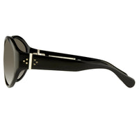 Thumbnail for Ann Demeulemeester Sunglasses Oversized Black 925 Silver with Grey Lenses CAT3 AD6C1SUN - Watches & Crystals