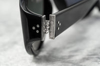 Thumbnail for Ann Demeulemeester Sunglasses Oversized Black 925 Silver with Grey Lenses CAT3 AD6C1SUN - Watches & Crystals