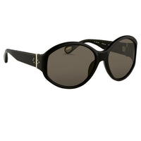 Thumbnail for Ann Demeulemeester Sunglasses Oversized Black 925 Silver with Grey Lenses CAT3 AD6C1SUN - Watches & Crystals