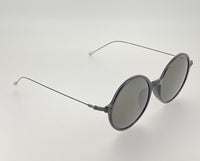 Thumbnail for Ann Demeulemeester Sunglasses Round Shiny Black 925 Silver with Grey Lenses CAT3 AD54C1SUN - Watches & Crystals