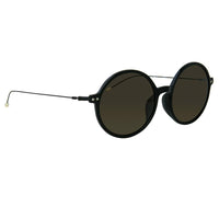 Thumbnail for Ann Demeulemeester Sunglasses Round Shiny Black 925 Silver with Grey Lenses CAT3 AD54C1SUN - Watches & Crystals