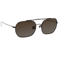 Thumbnail for Ann Demeulemeester Titanium Sunglasses Square Shiny Black 925 Silver CAT3 AD63C1SUN - Watches & Crystals