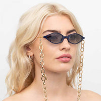 Thumbnail for Alessandra Rich Ladies Cat Eye Blue Sunglasses