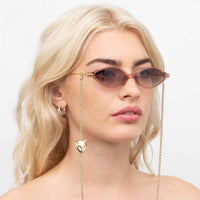 Thumbnail for Alessandra Rich Ladies Angular Brown Sunglasses