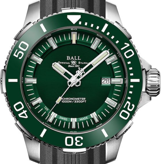 Automatic Watch - Ball Engineer Hydrocarbon DeepQUEST Ceramic Men's Green Watch DM3002A-P4CJ-GR