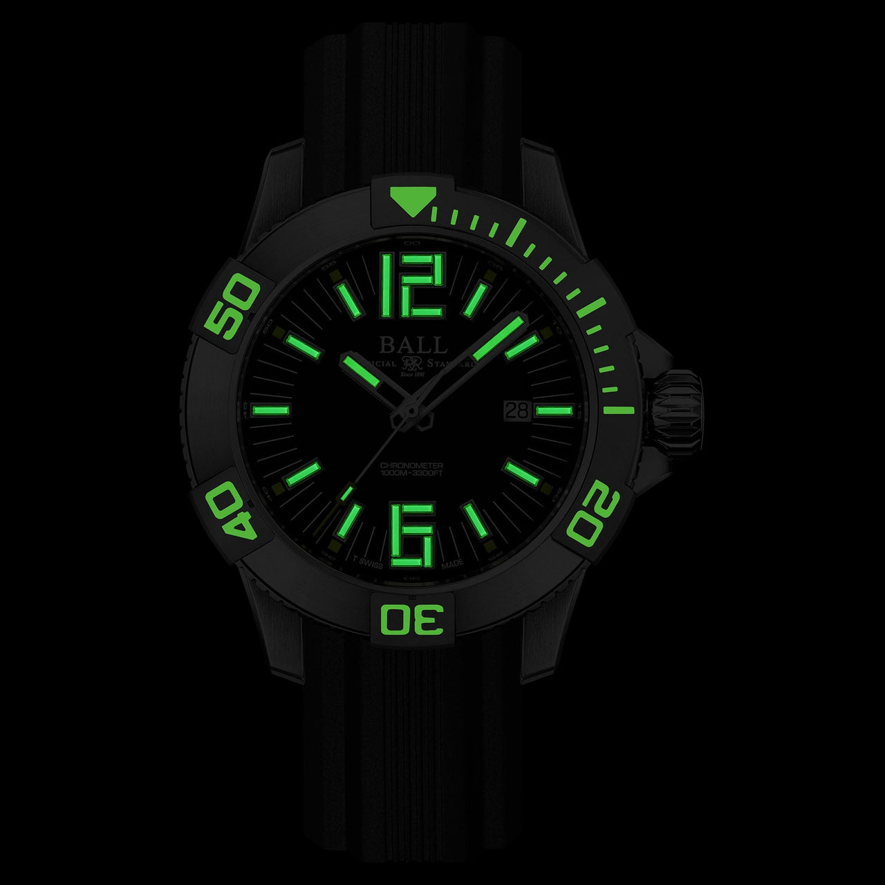 Automatic Watch - Ball Engineer Hydrocarbon DeepQUEST Men's Black Watch DM3002A-PC-BK