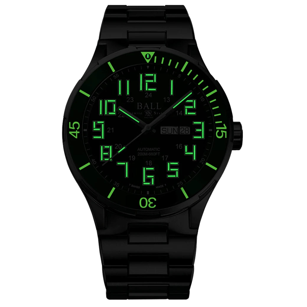 Automatic Watch - Ball Roadmaster Marine GMT Titanium Chronometer Limited Edition Men's Watch DM3030B-S6C-GR