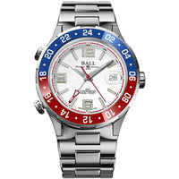 Thumbnail for Automatic Watch - Ball Roadmaster Pilot GMT Men's White Watch DG3038A-S2C-WH