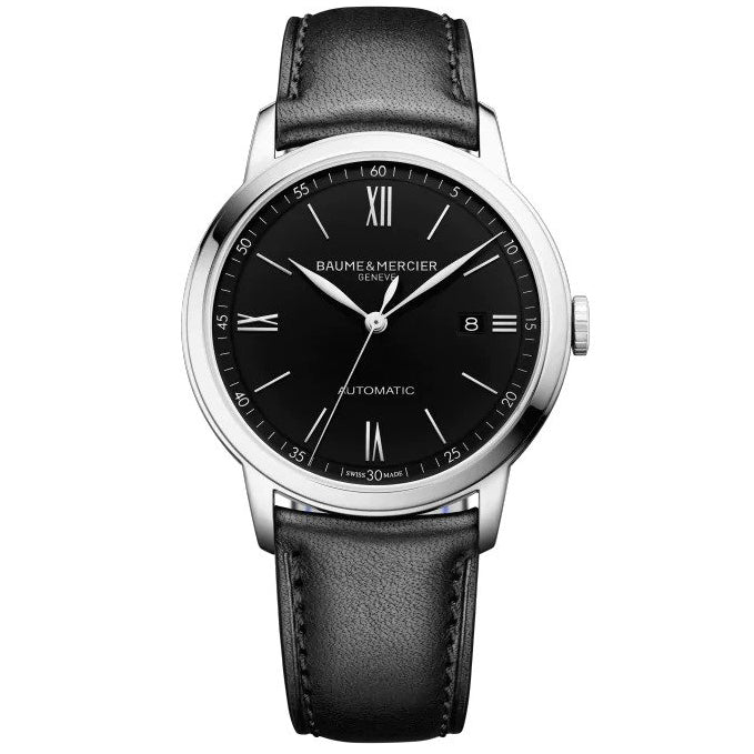 Automatic Watch - Baume Mercier Men's Black Classima Watch BM0A10453