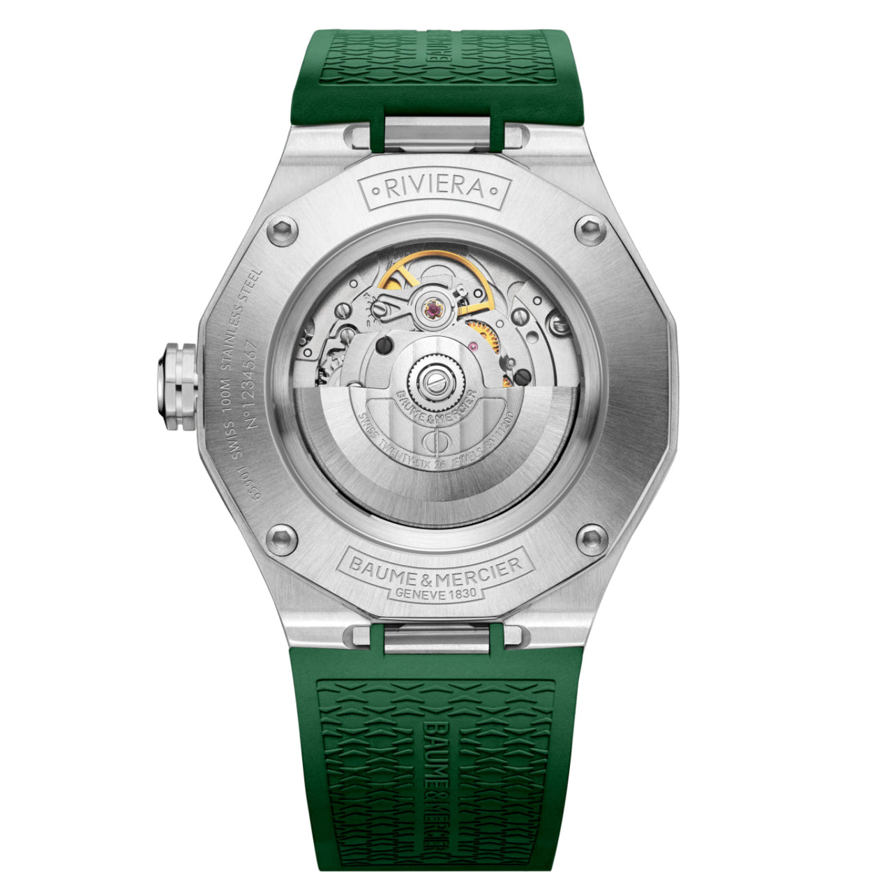 Automatic Watch - Baume Mercier Men's Green Riviera Watch BM0A10618