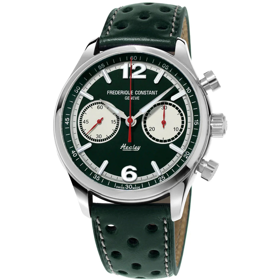 Automatic Watch - Frederique Constant Vintage Rally Healey Chrono Automatic Men's Green Watch FC-397HGR5B6