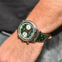 Thumbnail for Automatic Watch - Frederique Constant Vintage Rally Healey Chrono Automatic Men's Green Watch FC-397HGR5B6